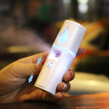 Load image into Gallery viewer, Portable Small Humidifier USB Rechargable Handheld Water Meter Charging Mini Steamed Face Humidifier With/Without Mirror