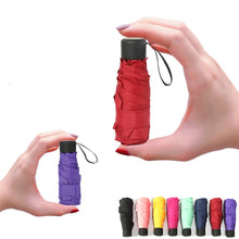 Load image into Gallery viewer, Mini Pocket Umbrella Women UV Small Umbrellas 180g Rain Women Waterproof Men Sun Parasol Convenient Girls Travel Parapluie Kid