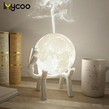 Load image into Gallery viewer, Ultrasonic Moon Air Humidifier Aroma Essential Oil Diffuser USB Mist Maker with LED Night Lamp