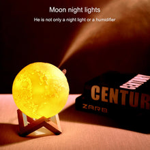 Load image into Gallery viewer, Ultrasonic Moon Air Humidifier Aroma Essential Oil Diffuser USB Mist Maker with LED Night Lamp