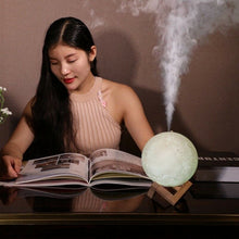 Load image into Gallery viewer, Ultrasonic Moon Air Humidifier Aroma Essential Oil Diffuser USB Mist Maker with LED Night Lamp