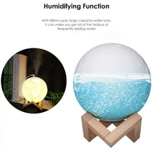 Load image into Gallery viewer, Ultrasonic Moon Air Humidifier Aroma Essential Oil Diffuser USB Mist Maker with LED Night Lamp