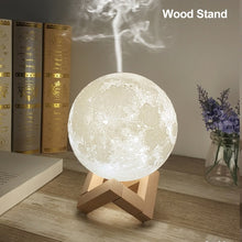 Load image into Gallery viewer, Ultrasonic Moon Air Humidifier Aroma Essential Oil Diffuser USB Mist Maker with LED Night Lamp