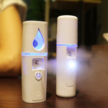 Load image into Gallery viewer, Portable Small Humidifier USB Rechargable Handheld Water Meter Charging Mini Steamed Face Humidifier With/Without Mirror
