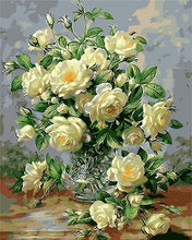 Load image into Gallery viewer, AZQSD Oil Painting Flower In Vase Painting By Numbers Paint Flower DIY Canvas Picture Hand Painted Home Decoration SZYH6310
