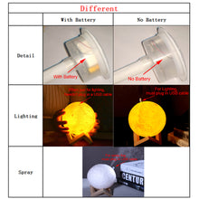 Load image into Gallery viewer, Ultrasonic Moon Air Humidifier Aroma Essential Oil Diffuser USB Mist Maker with LED Night Lamp

