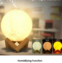 Load image into Gallery viewer, Ultrasonic Moon Air Humidifier Aroma Essential Oil Diffuser USB Mist Maker with LED Night Lamp
