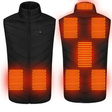 Load image into Gallery viewer, 8 Areas Heated Vest Jacket USB Men Winter Electrical Heated Sleevless Jacket Outdoor Fishing Hunting Waistcoat Hiking Vest
