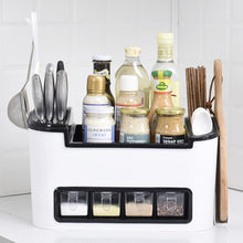 Load image into Gallery viewer, Home Knife/Fork Spice Storage Rack Plastic Kitchen Organizer Shelf Spices Supplies Accessorie Seasoning Jar Storage Box Holder
