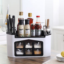 Load image into Gallery viewer, Home Knife/Fork Spice Storage Rack Plastic Kitchen Organizer Shelf Spices Supplies Accessorie Seasoning Jar Storage Box Holder
