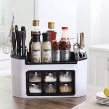 Load image into Gallery viewer, Home Knife/Fork Spice Storage Rack Plastic Kitchen Organizer Shelf Spices Supplies Accessorie Seasoning Jar Storage Box Holder
