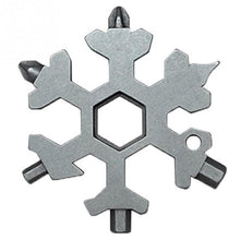 Load image into Gallery viewer, 18 in 1 Multifunction tool card combination Compact portable Hand Tool Sets Snow-flake tool Screwdriver Spanner Key Chain Tools
